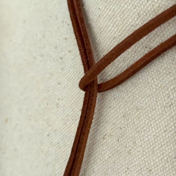 Western Bolo Tie - Brown Faux Suede Cord with Turquoise Accents - Picture 4 of 7